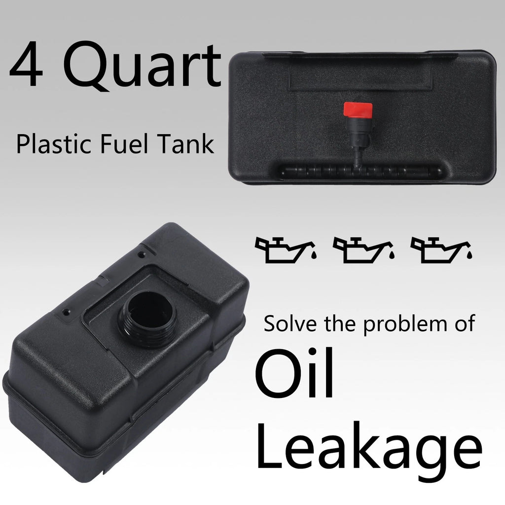 4 Quart Plastic Fuel Tank w/ Cap & Shut-Off Valve for Briggs & Stratton (N/A)