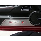 Door Panel Kick Plates Brushed Stainless Replacement for 2012–2015 Camaro ZL1