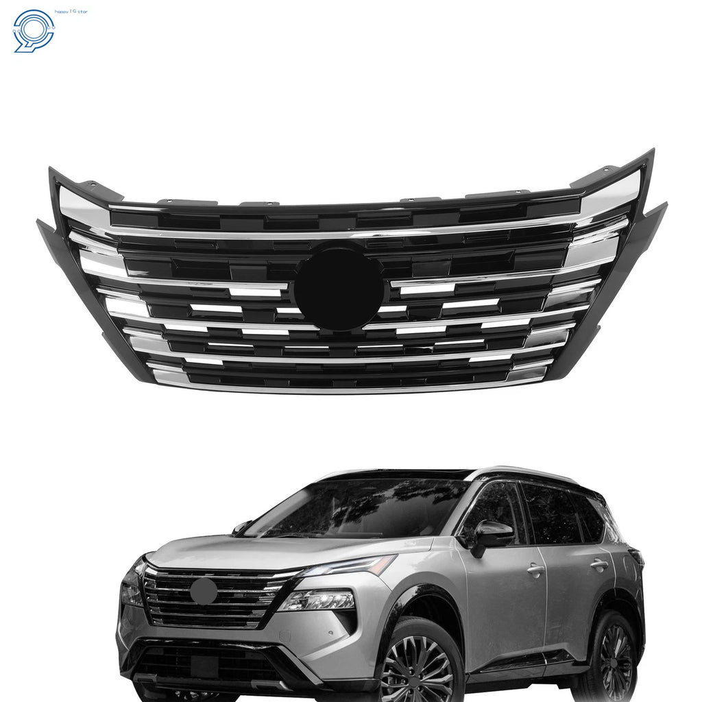 Front Upper Grille for Nissan Rogue (2024–2025) Chrome & Black
