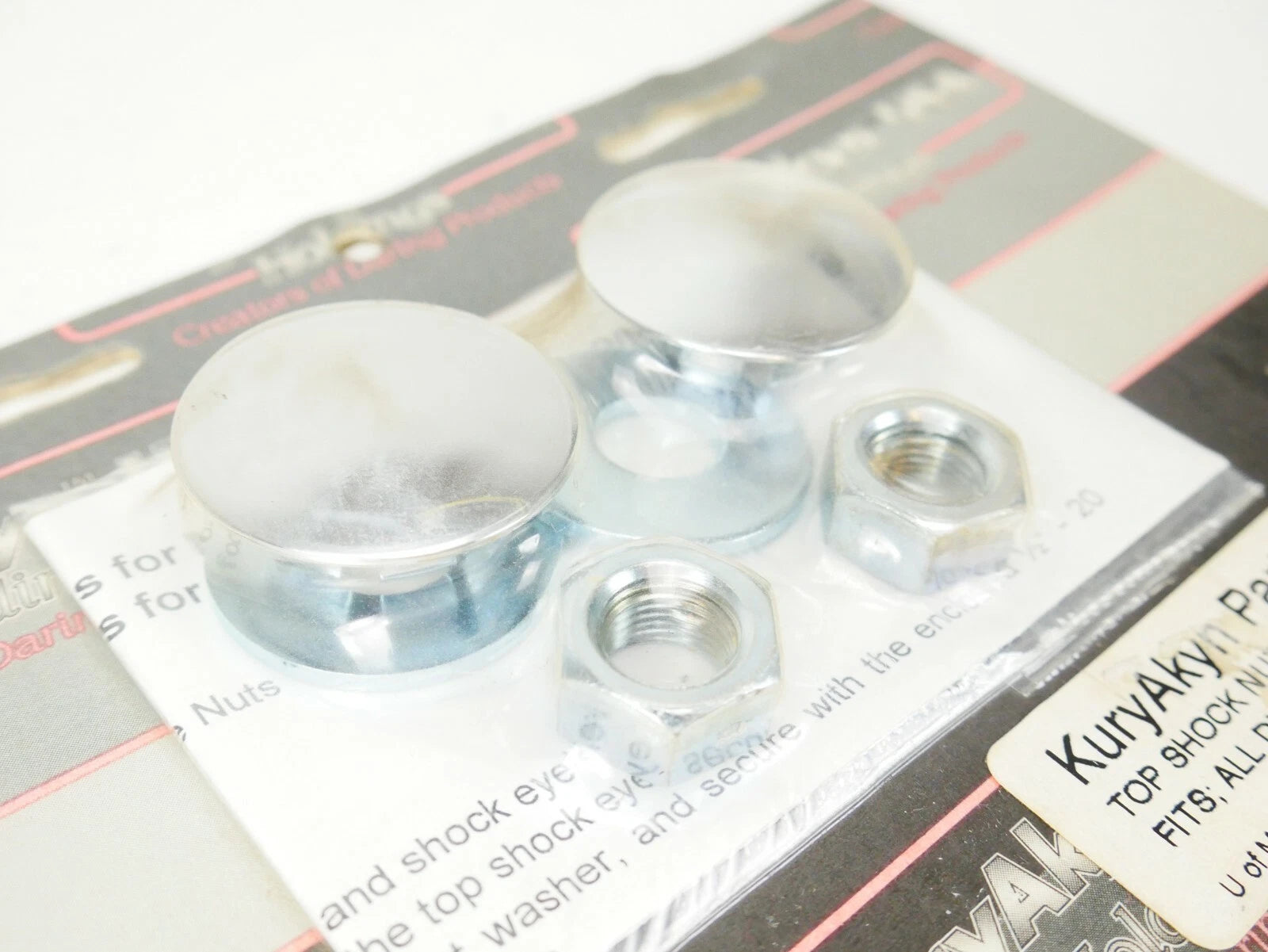 Set of 2 Chrome Top Shock Nut Covers for Harley Dyna (1991–2005)