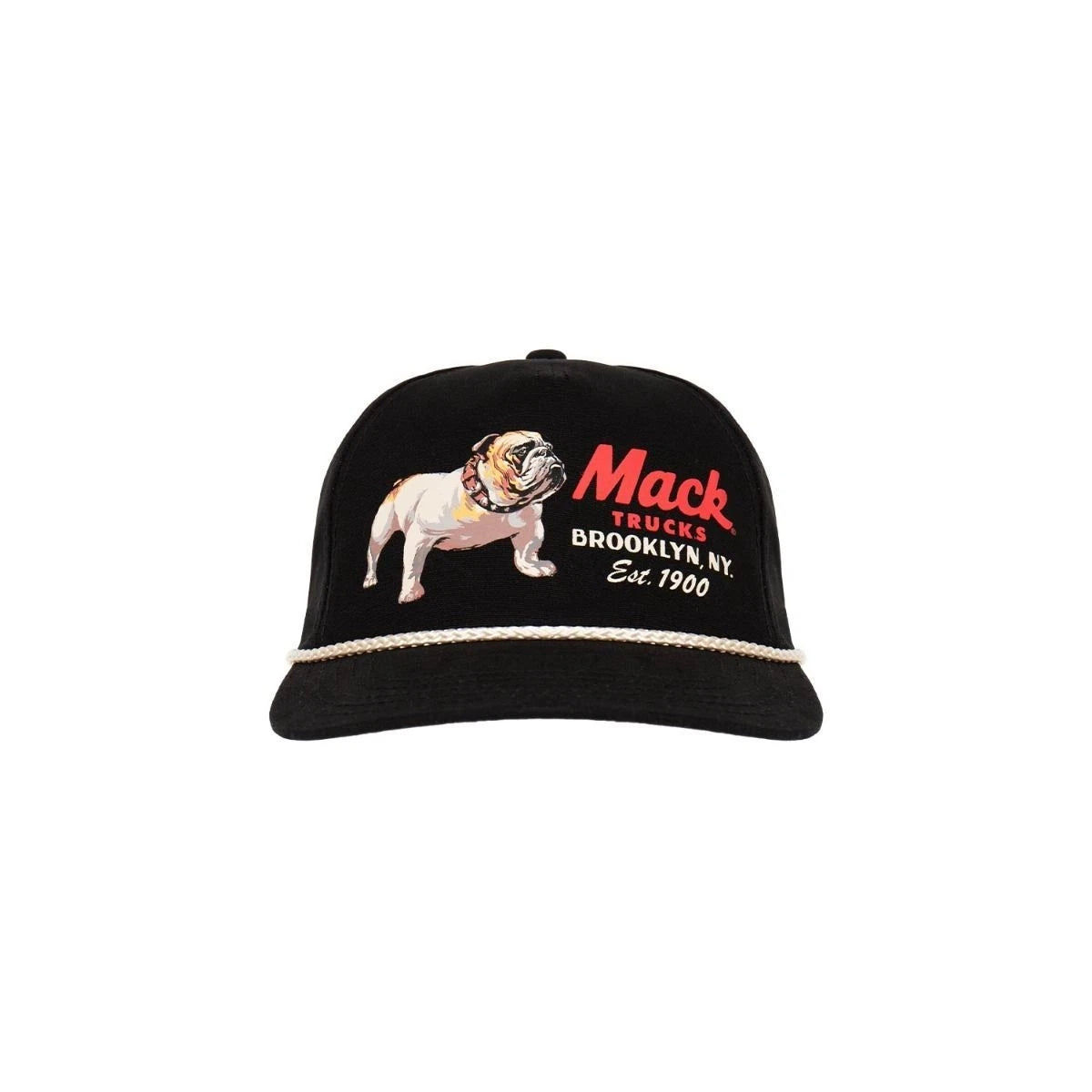 Mack Trucks Trucker Baseball Cap with Bulldog Logo, Black Snapback