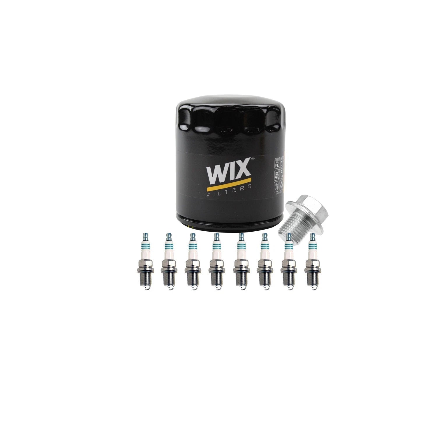 Wix Engine Oil Filter & Denso 8 Iridium Spark Plugs for LX470 Tundra V8 (1998–2006)