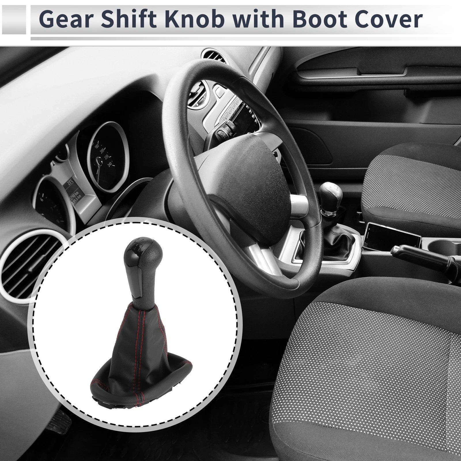 5 Speed Gear Shift Knob with Cover for Chevrolet Spark (2011–2015)