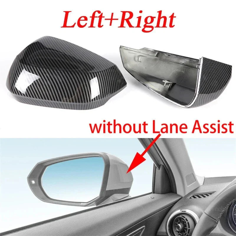 Carbon Style Side Wing Mirror Caps Covers for Audi Q2 GA and Q3 F3 (2016-2025)