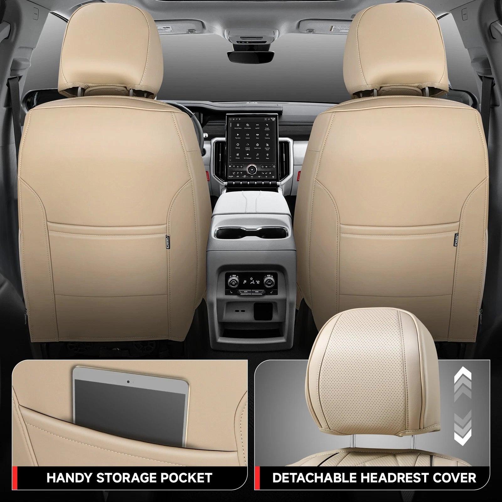 Set of 2 Front Row Seat Covers for Universal Touring Series (CAAP)