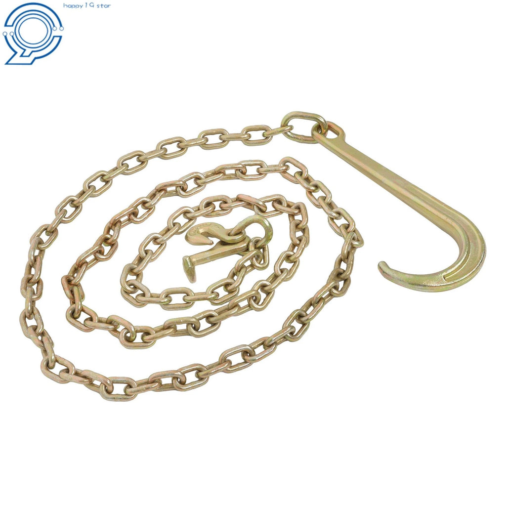 Tow Chain for Recovery Wrecker (10 FT, 5/16" Mini J Hook)