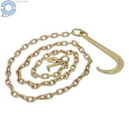 Tow Chain for Recovery Wrecker (10 FT, 5/16" Mini J Hook)