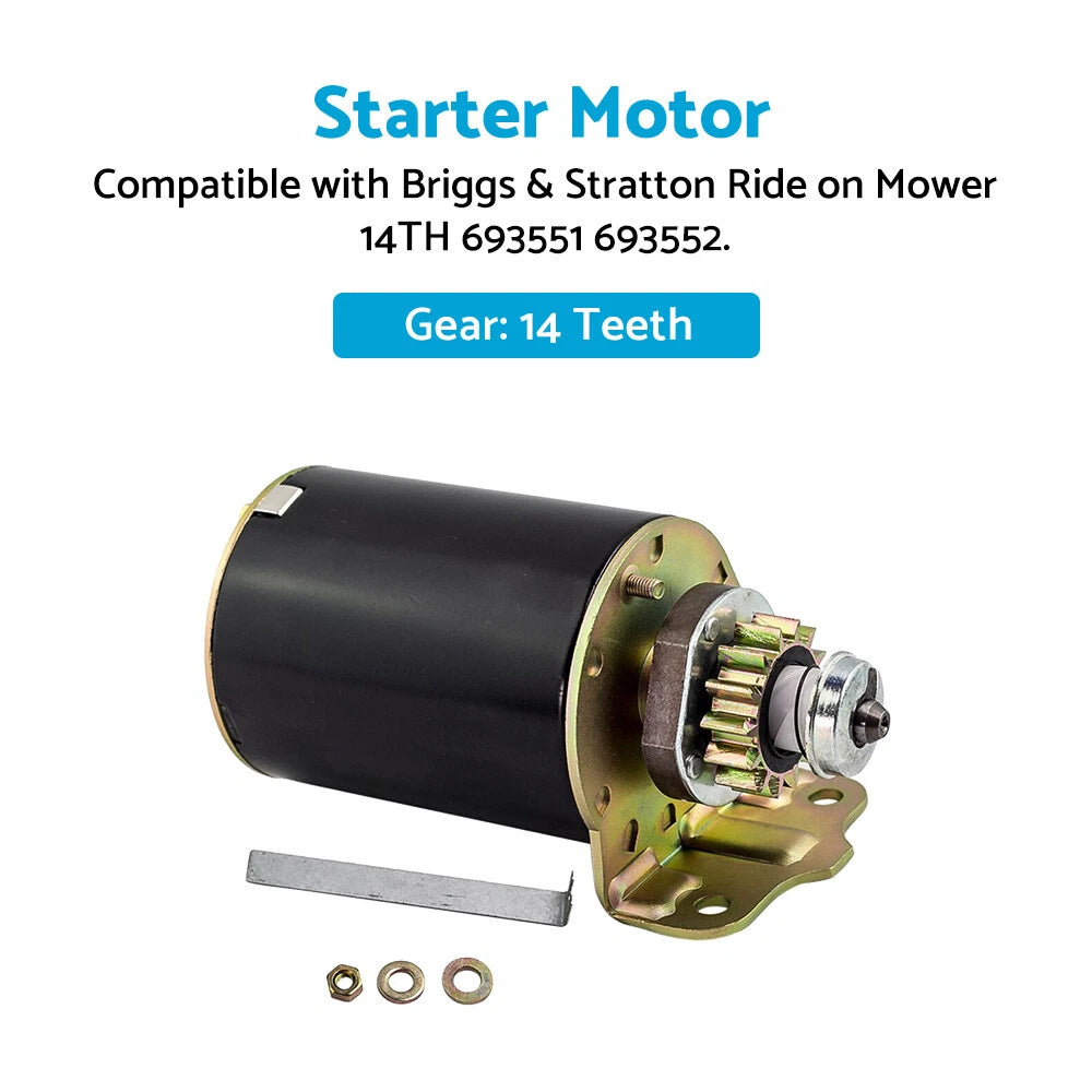 Starter Motor for Briggs & Stratton Ride On Mower (14TH) 693551 693552
