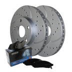 Front Brake Kit for Toyota ES300, Camry, Solara (1992–2006) - 275mm Drilled Rotors, Akebono Ceramic Pads