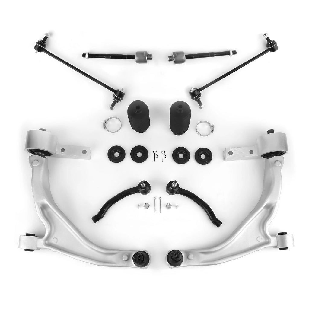 10x Front Lower Control Arms & Inner/Outer Tie Rod Kit for Honda Pilot (2009–2015)