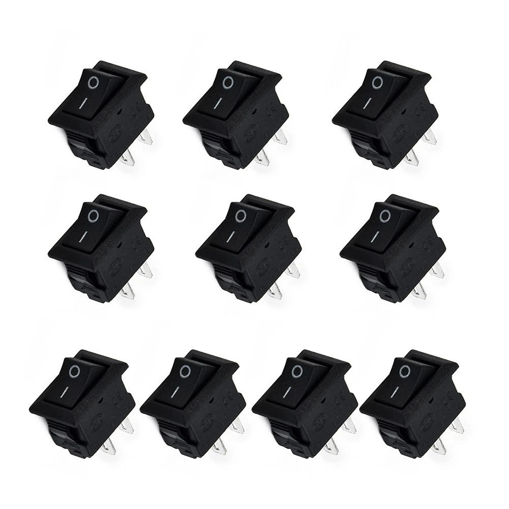Set of 10 On/Off Rocker Switches for Truck/Boat 12V SPST 16A
