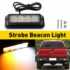 4X Amber/White LED Emergency Strobe Light for Truck Car