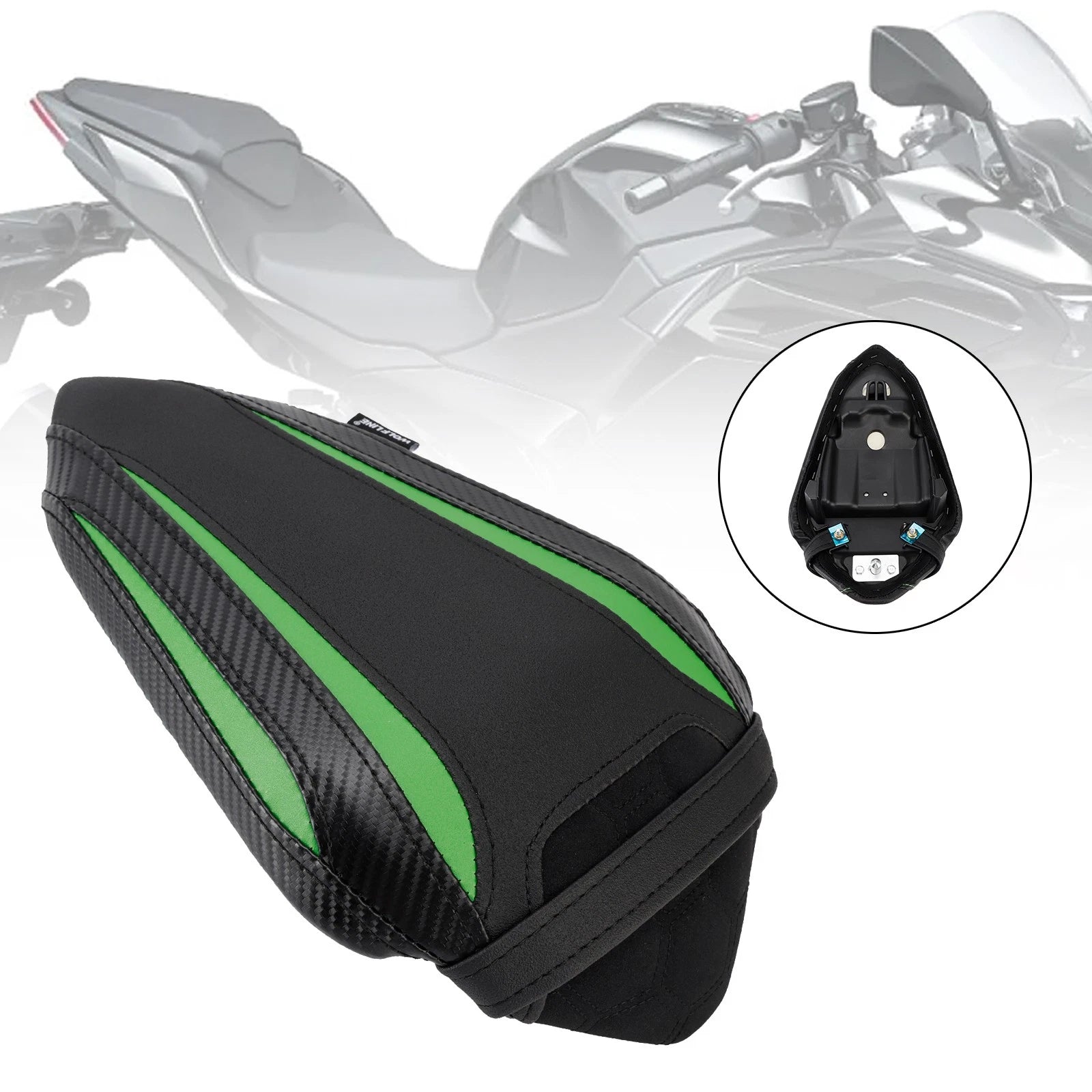 Rear Seat Passenger Cushion for Kawasaki Ninja 500 Z500 (2024–2025)