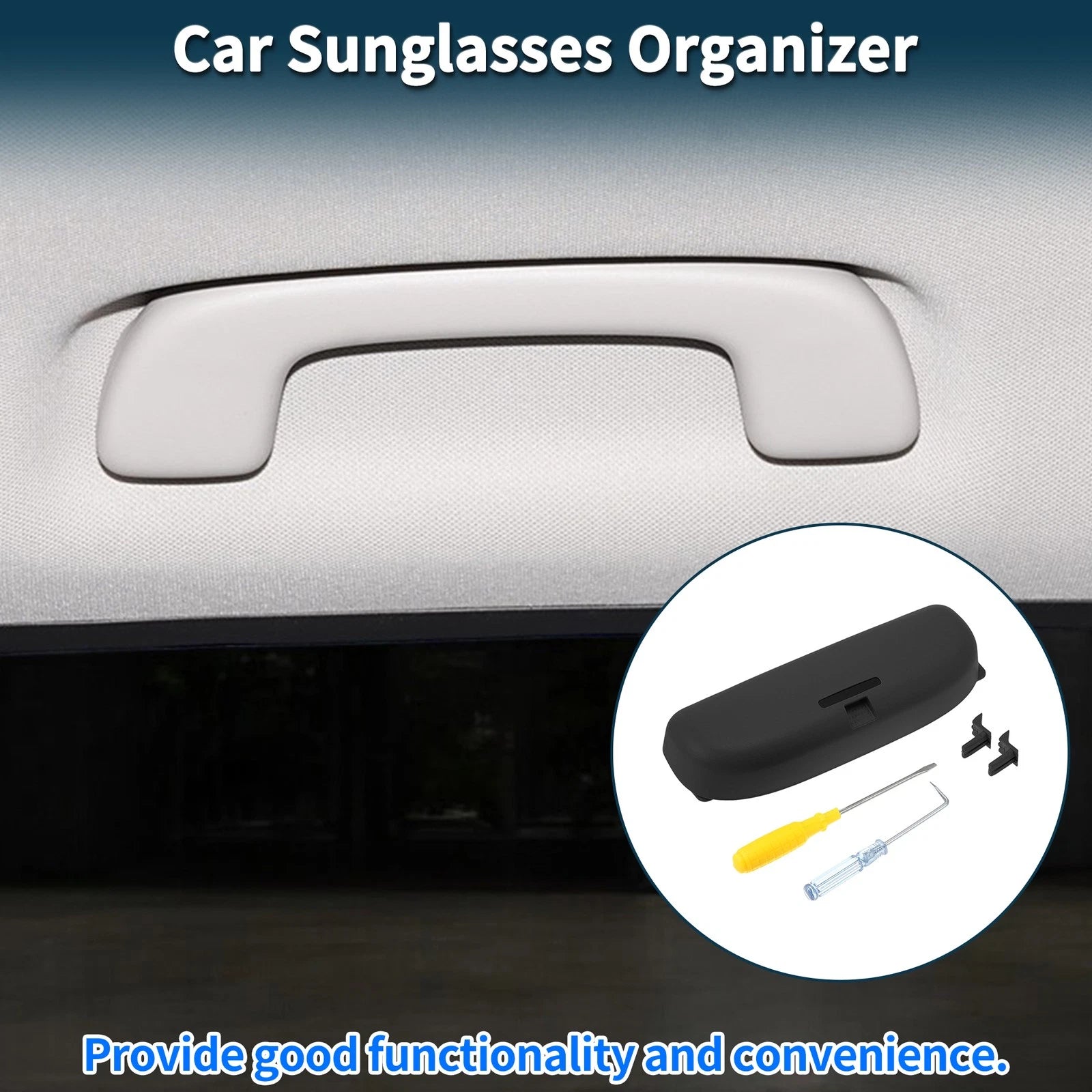 Sunglasses Case for BMW 1 Series F20 (2012–2019) Eyeglasses Holder Black
