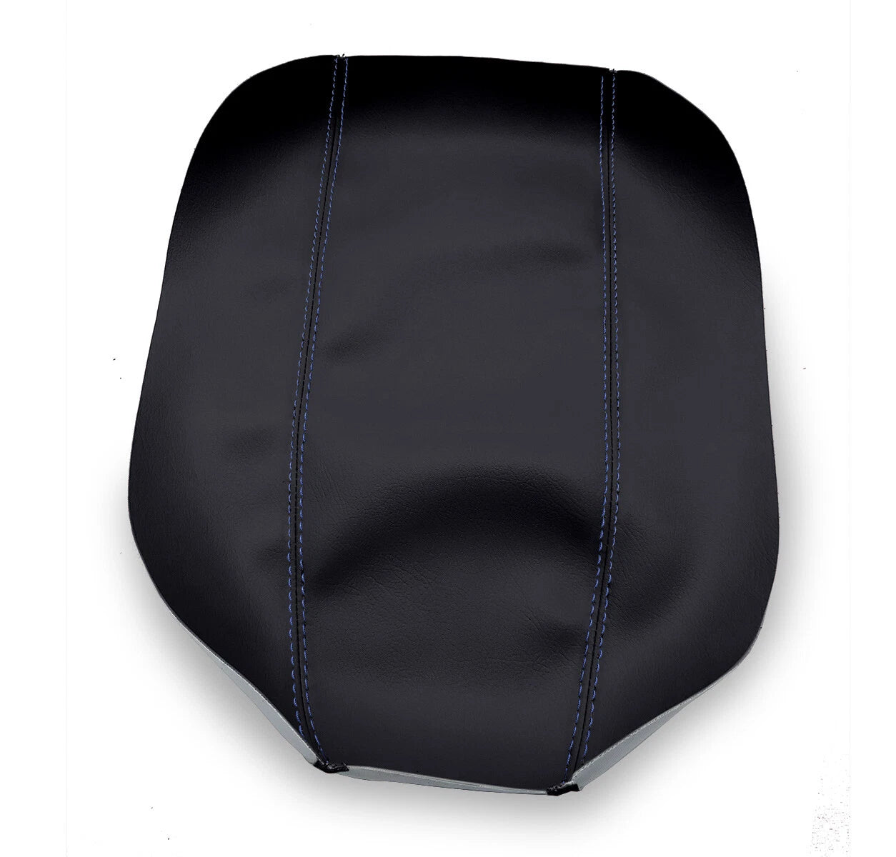 Leather Console Lid Armrest Cover for Ford Fusion (2013–2020) Blue Stitch