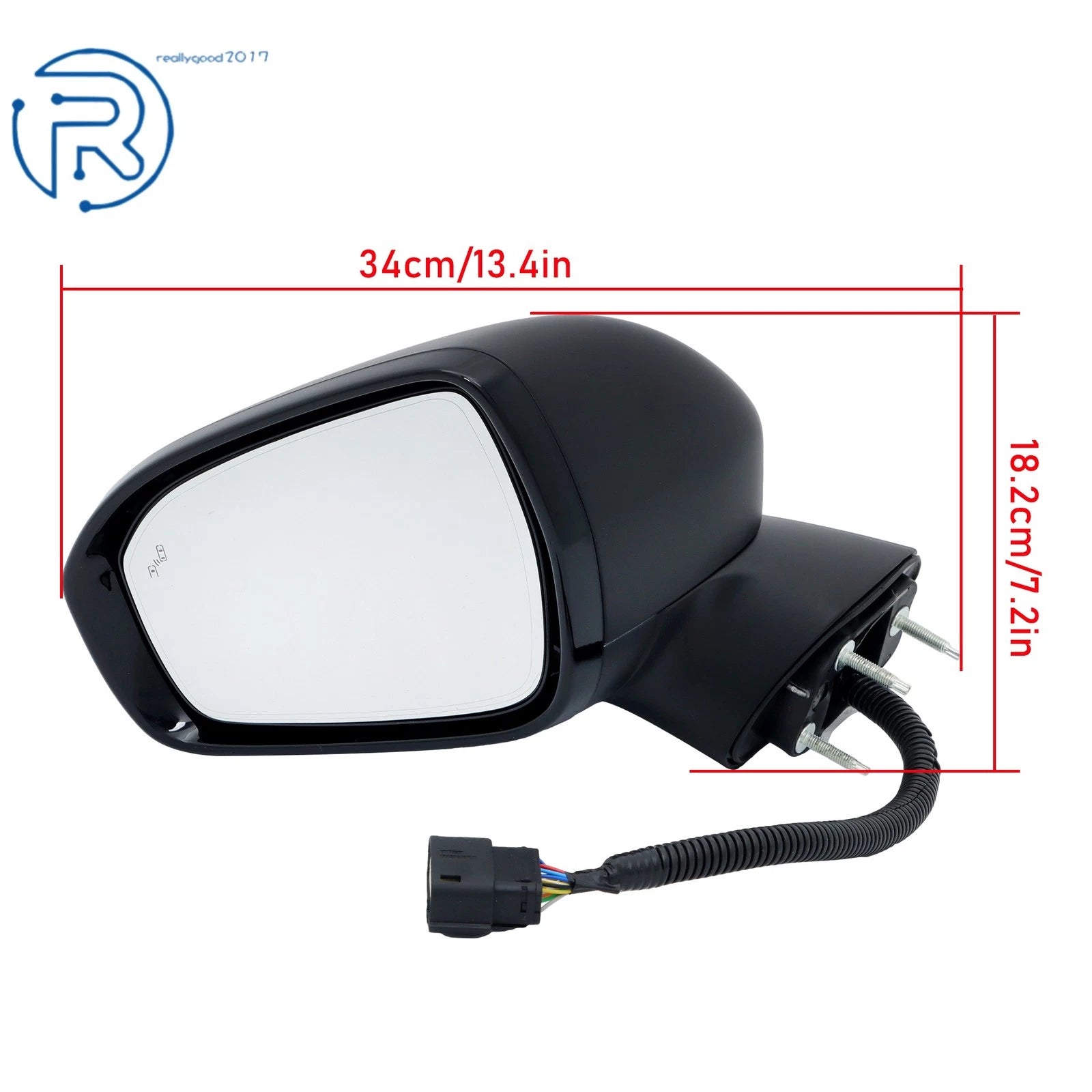 Driver Side Mirror for Ford Fusion (2015-2017) Memory 14 Pin