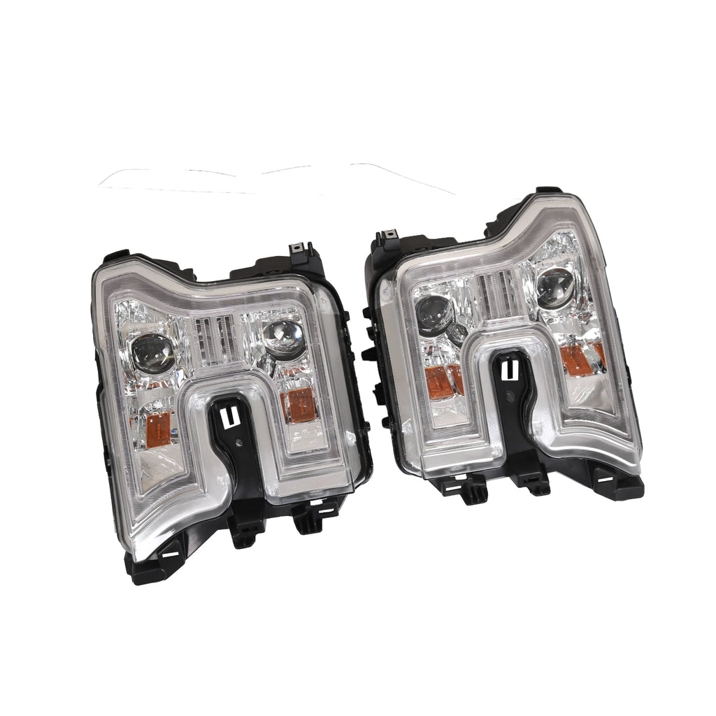 Chrome LED Dual Projector Headlights for Ford F150 (2015-2017)