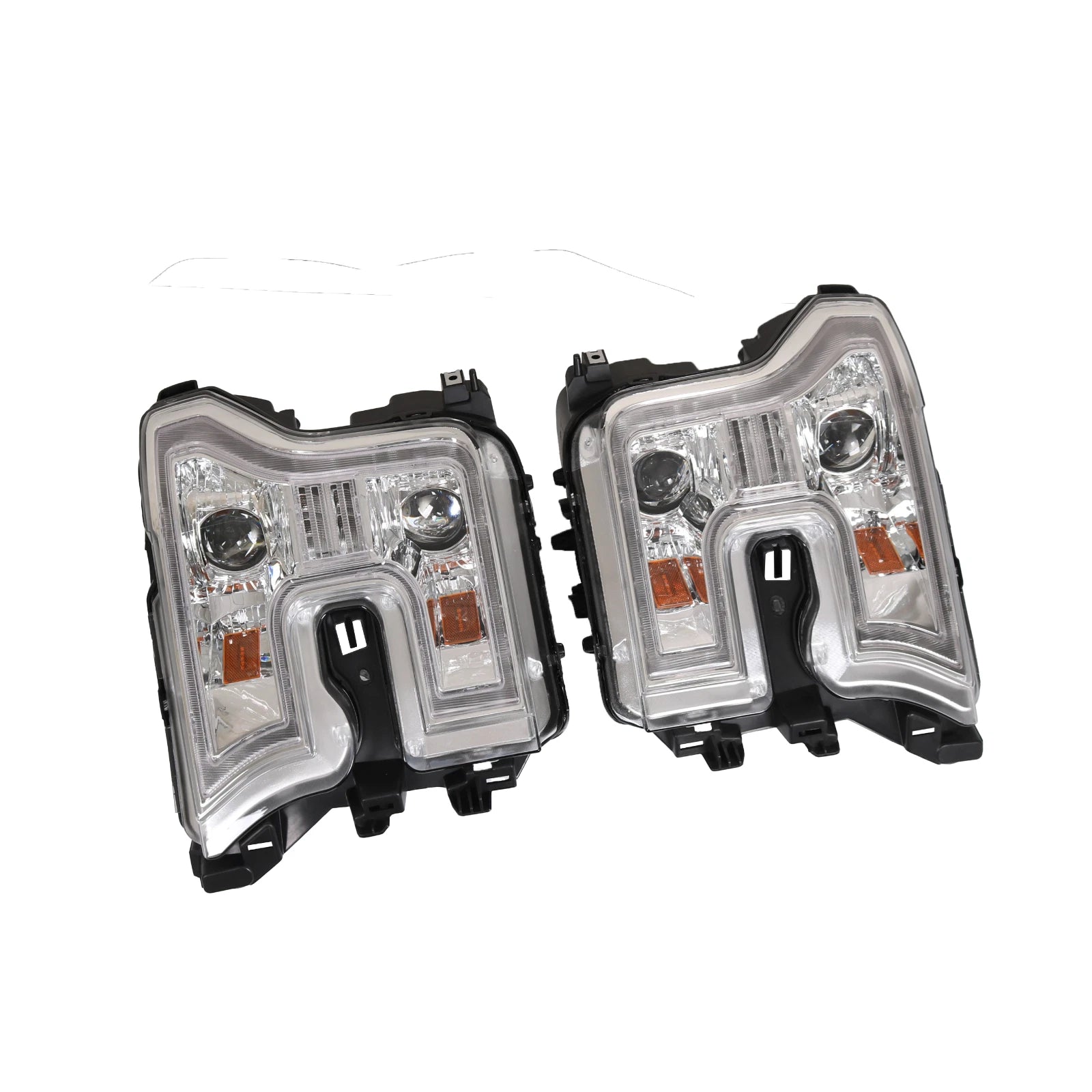 Chrome LED Dual Projector Headlights for Ford F150 (2015-2017)