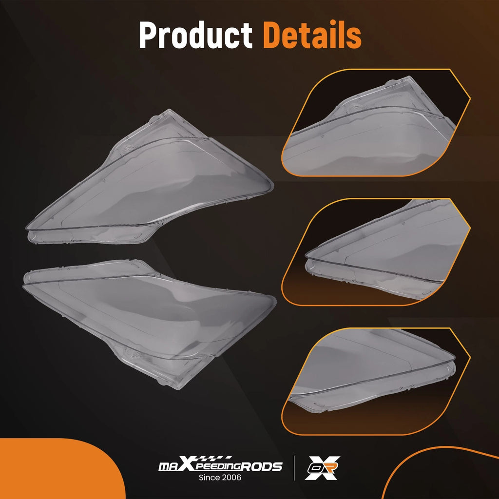 Headlight Lens Cover Clear Pair for Lexus IS250 IS300 IS350 (2006–2013)
