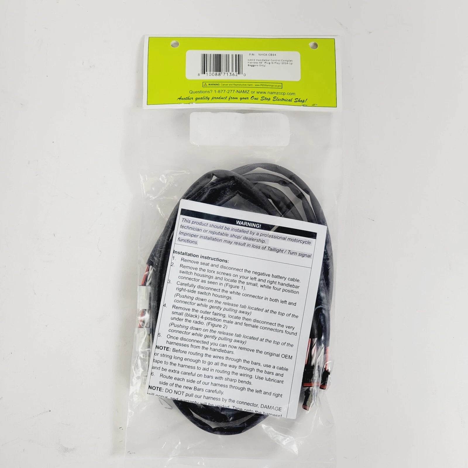 Extended Handlebar Harness Extension for Harley FLH/T (2014–2018) NHCX-CB14