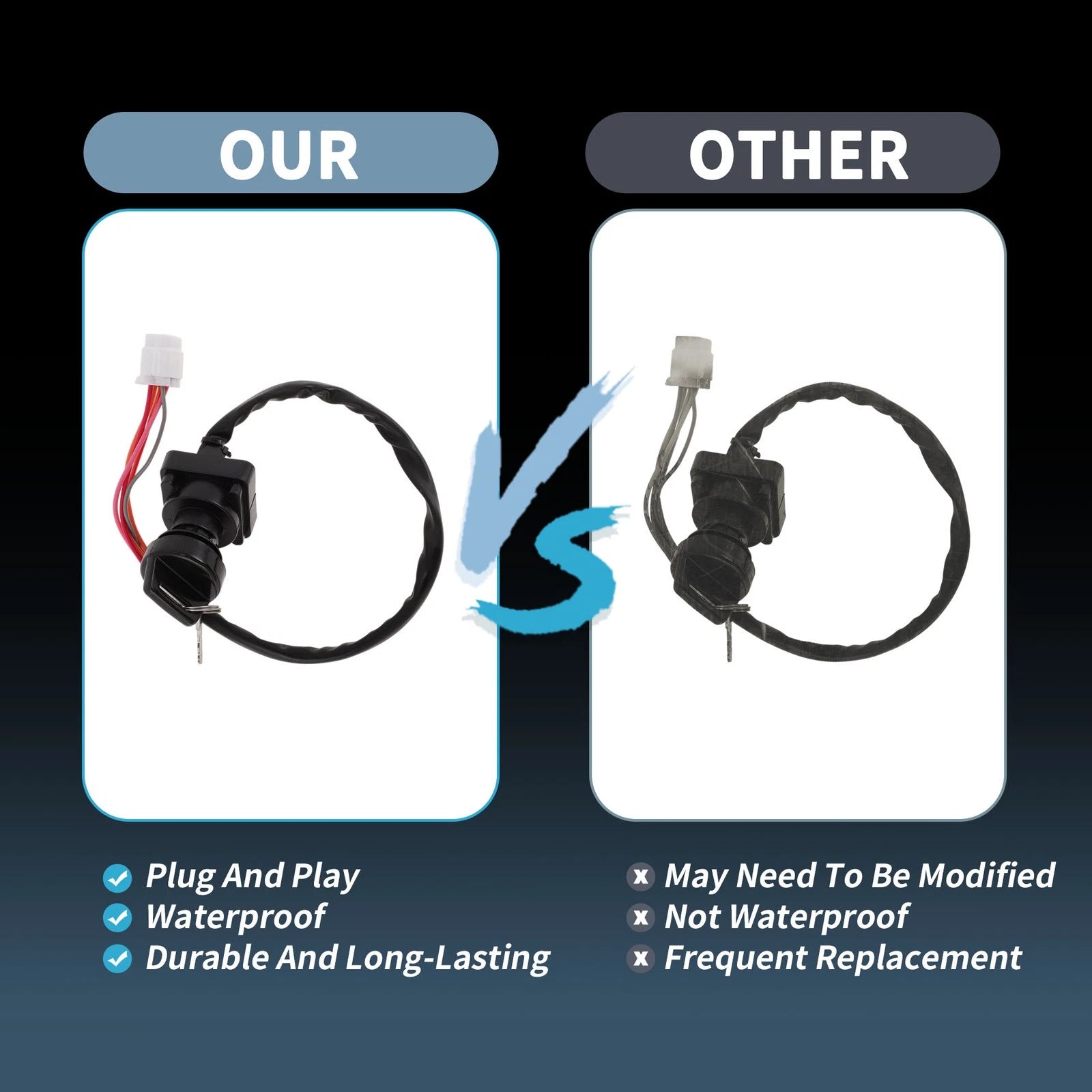 Set of 1 Ignition Key Switch No.3711031G00 for Suzuki LTA 500 KingQuad (2019–2023)