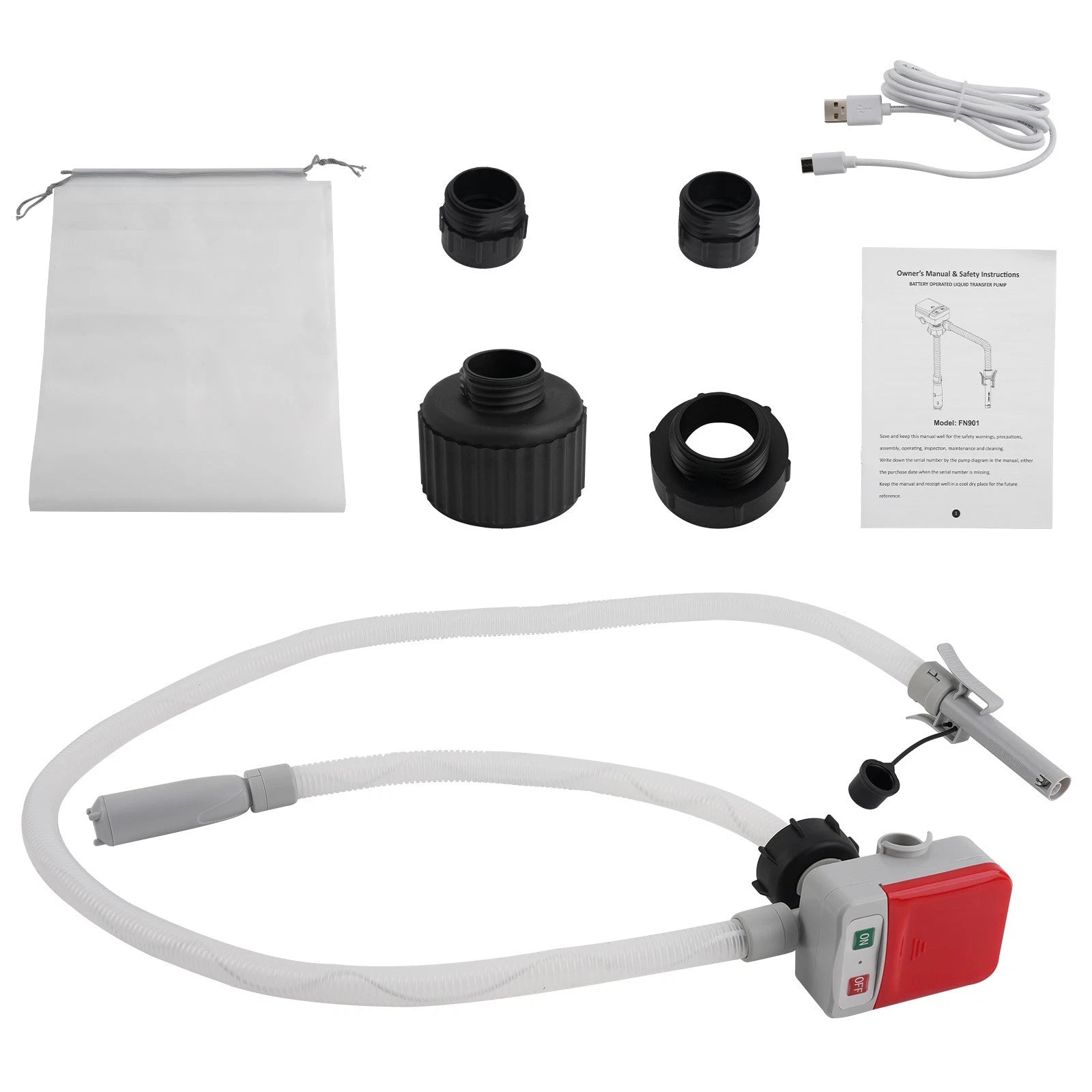 Battery Fuel Transfer Pump TRFA01-XL 20066 2.4GPM Gas Diesel Kerosene