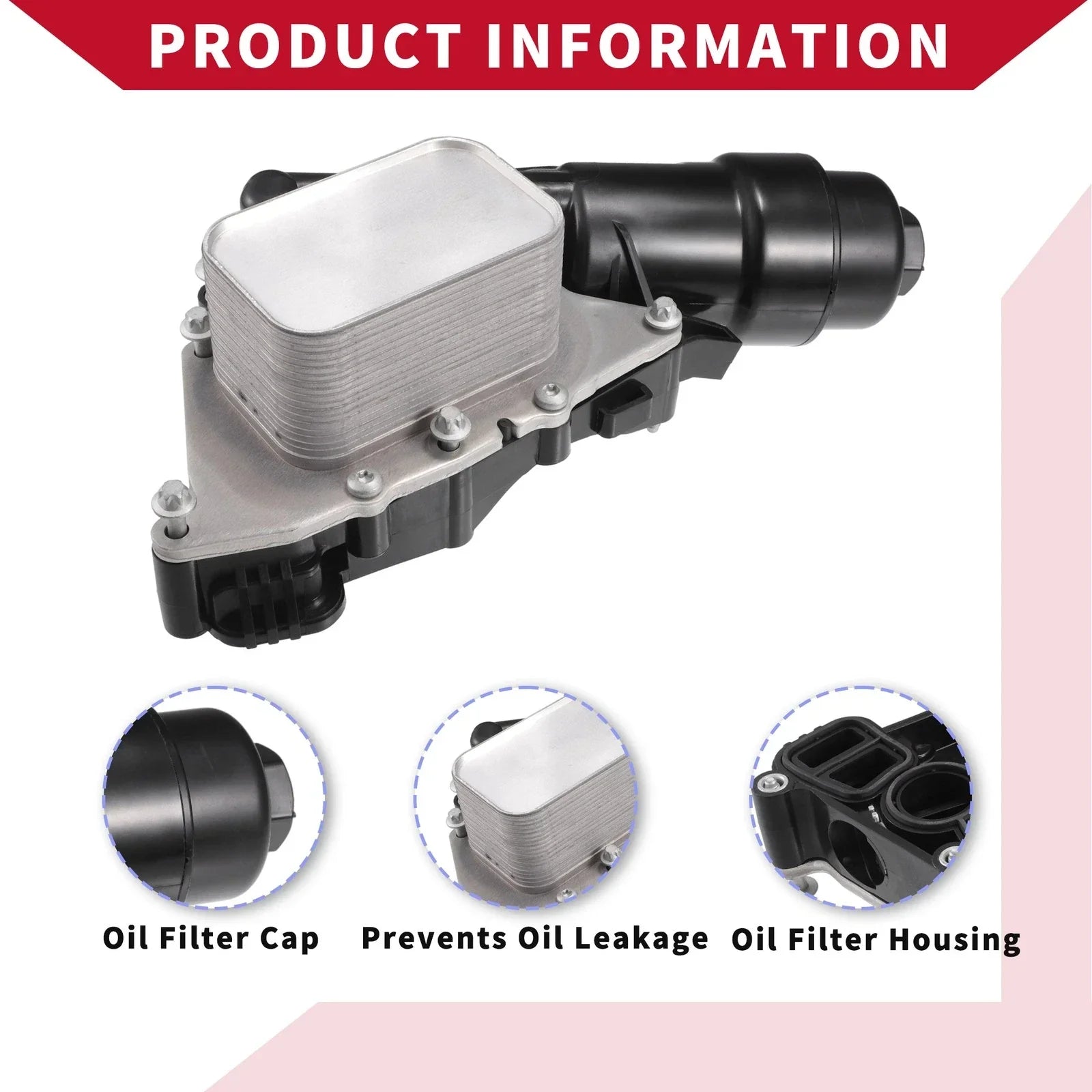 Engine Oil Cooler Filter Housing with Bolt for BMW I8 X1