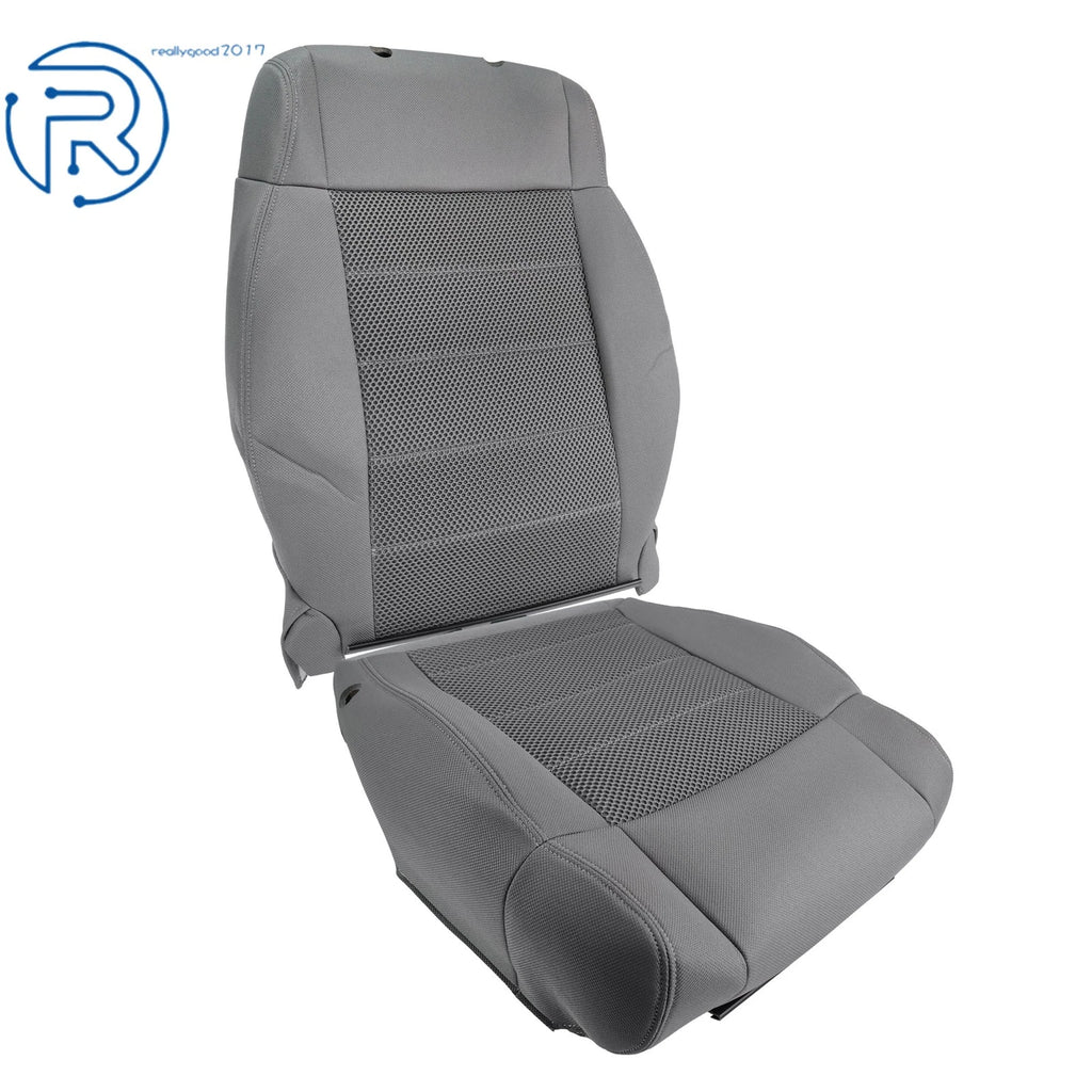 Set of 2 Front Driver Left & Right Seat Covers for Jeep Wrangler (2007-2012) Gray