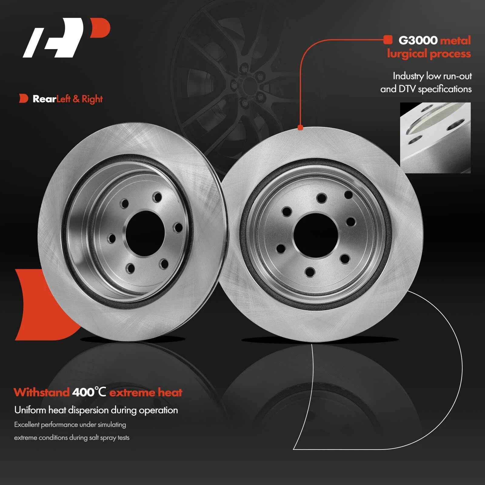 Rear Disc Brake Rotor & Ceramic Pads for Nissan Pathfinder (2005–2012)