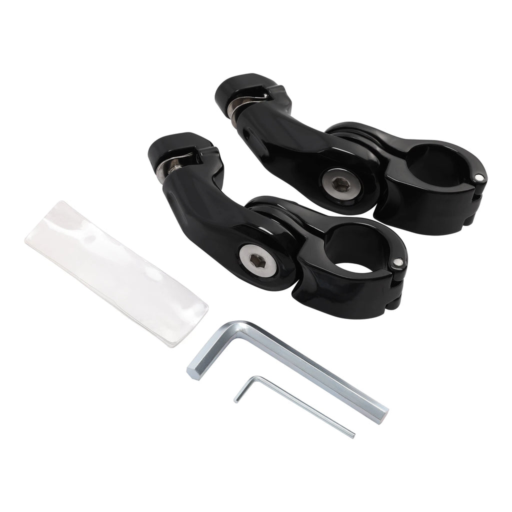 1-1/4" Short Angled Footpeg Pegs for Harley (Fit Engine Guard)