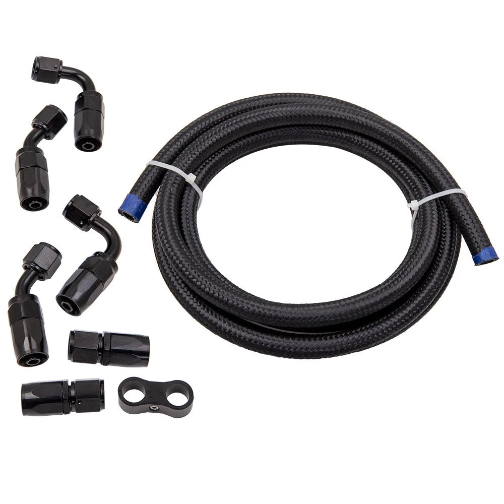 Braided 3/8 Fuel Line 6AN Hose Separator Clamp 500PSI for Universal Applications