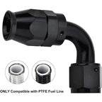 90 Degree PTFE Hose End Fitting Adapter for PTFE Hose (6AN) (4-Pack)