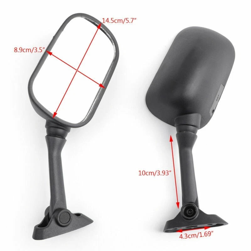 Racing Mirrors Set of 2 for Suzuki GSXR 600 750 1000 (2001–2003)