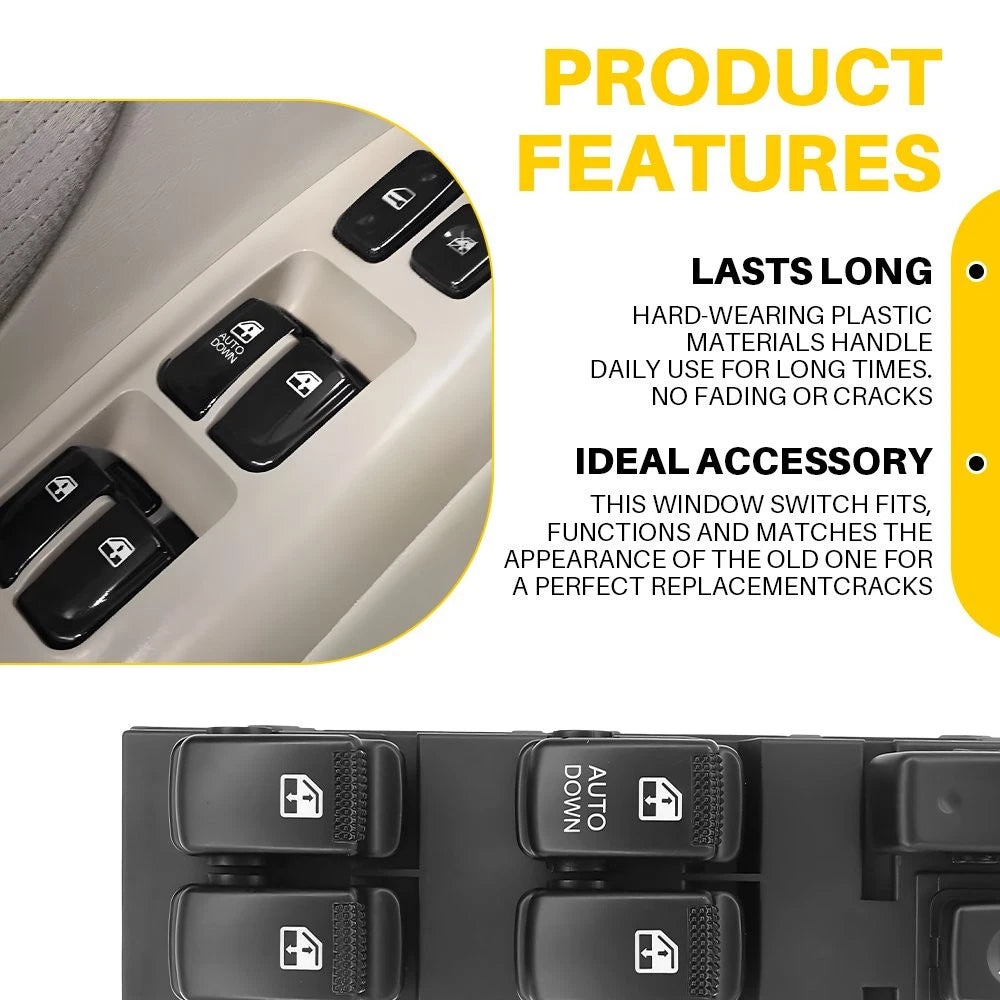 Power Window Switch Master Left for Kia Sportage (2005–2009) 93570-EF000