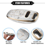 3X Remote Smart Key Fob Cover Case for Audi Q7 Q8 (2020–2021) TPU Gray