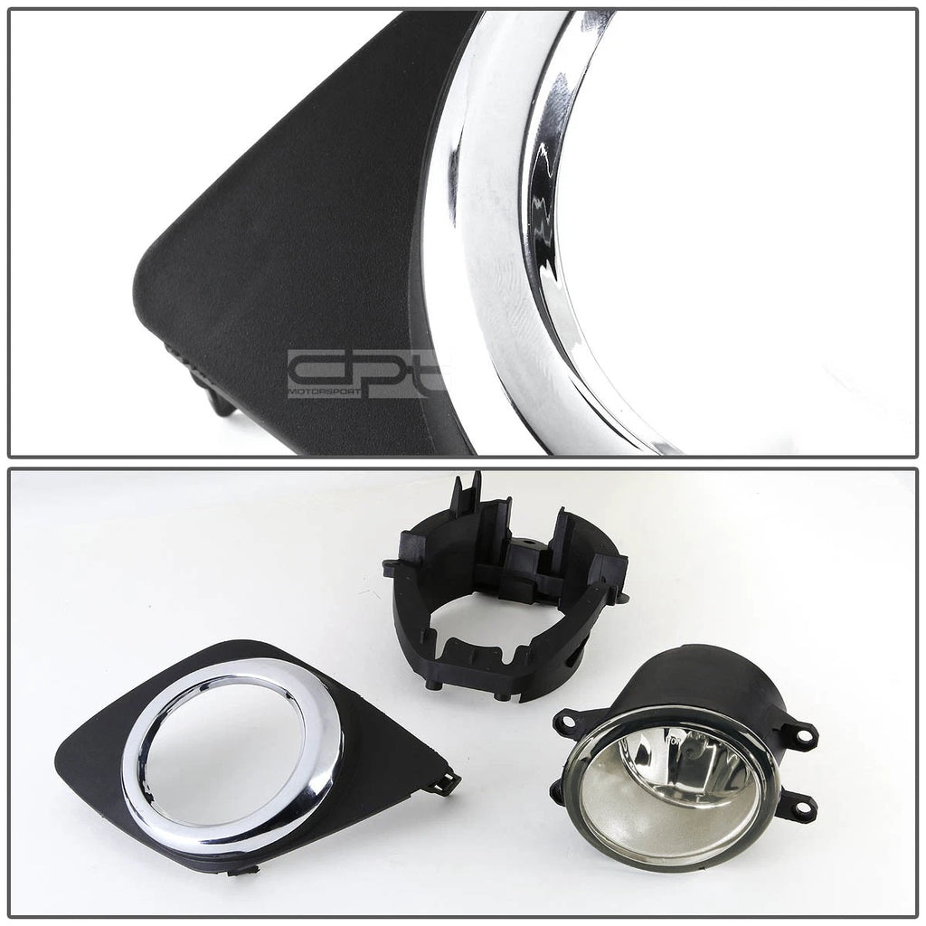 Set of 2 Fog Lights with Bezel & Switch for Toyota RAV4 (2009–2012)