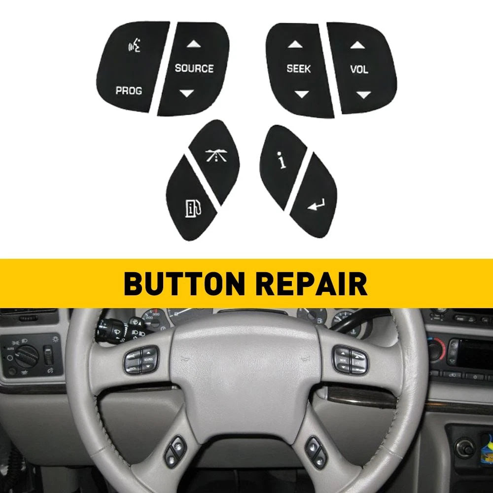 Steering Wheel Control Decals for Chevy GMC Envy (2004–2009)