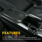 Center Console Armrest Cover for Honda Civic (2016–2020) Carbon Fiber Style