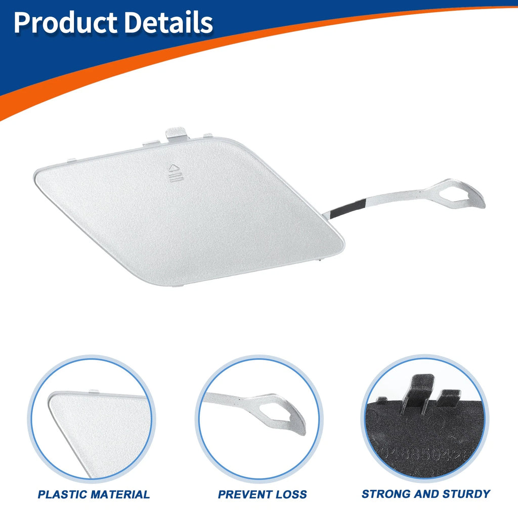 Tow Hook Cover for Mercedes-Benz (2012–2015) No.A2048850426 Silver Tone
