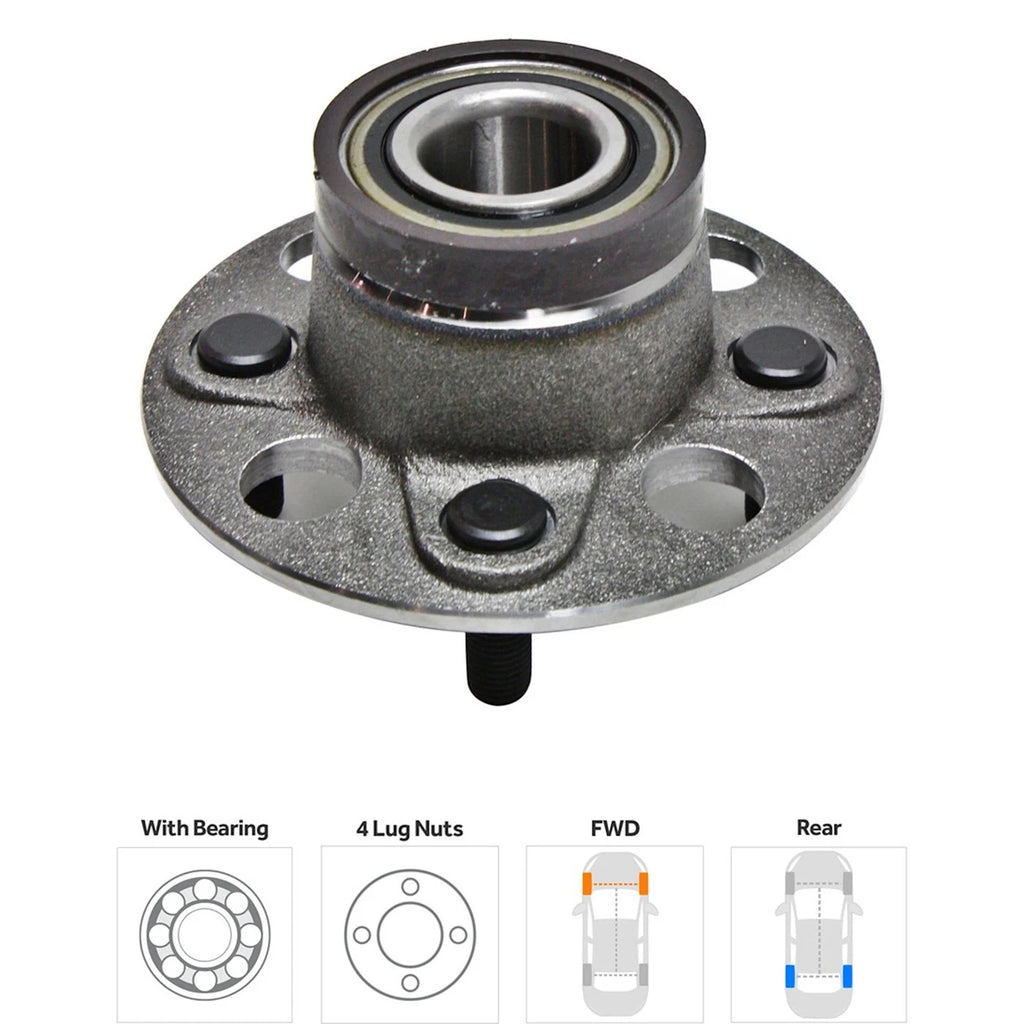 Set of 4 Wheel Hubs for Fit