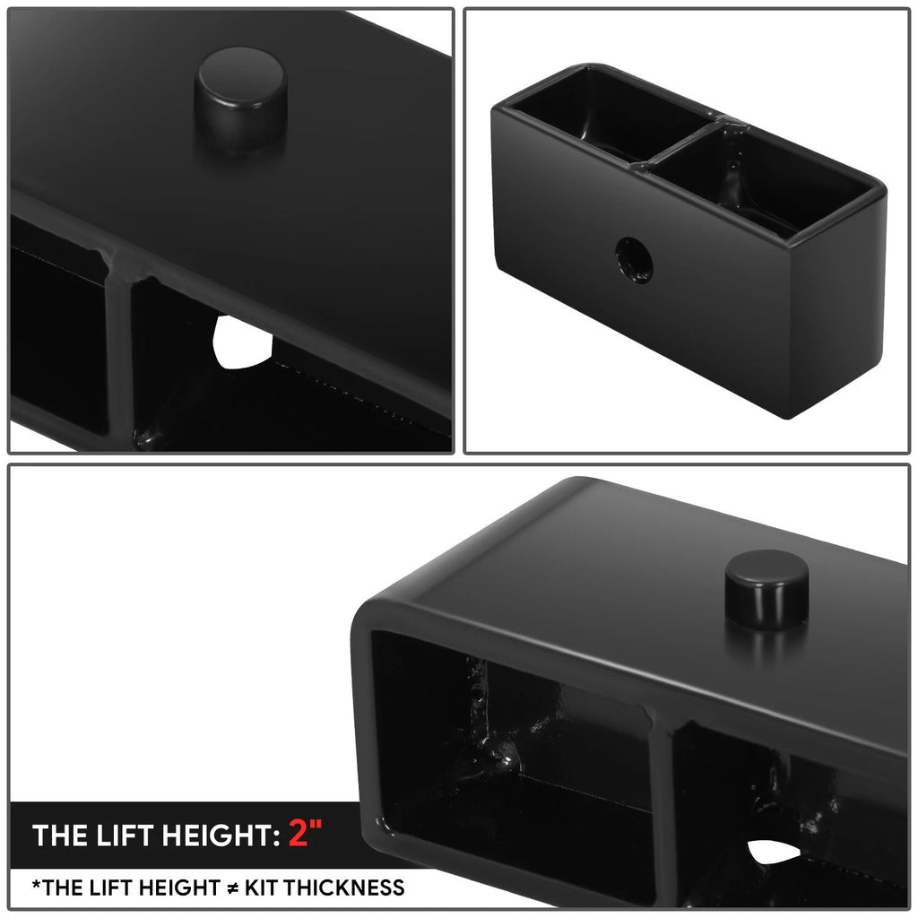 2" Leaf Rear Spring Leveling Lift Blocks for Silverado Sierra 1500 (2000–2010)