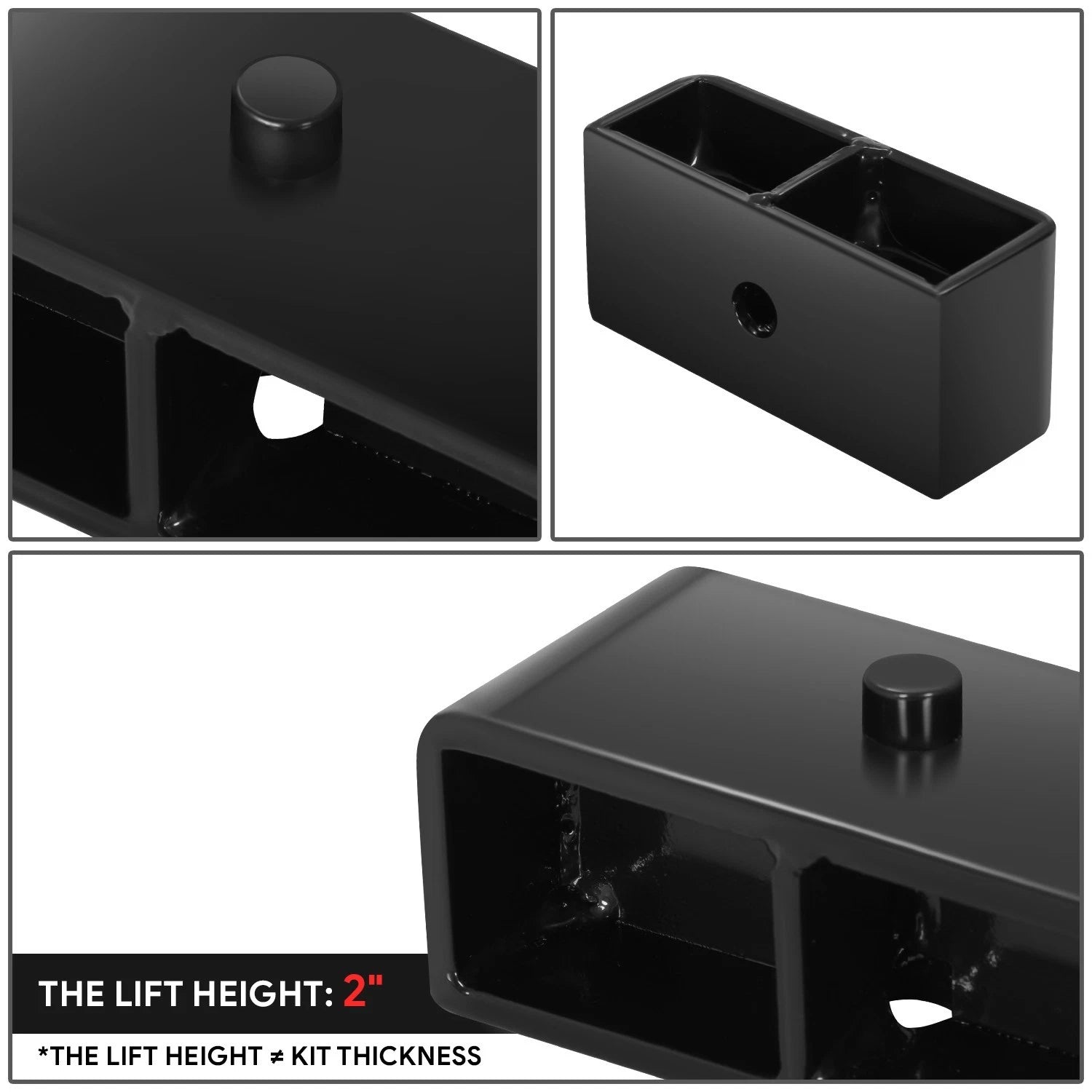 2" Leaf Rear Spring Leveling Lift Blocks for Silverado Sierra 1500 (2000–2010)