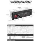 AUX Functionality / 12V / Car MP3 Player with Colorful Lights