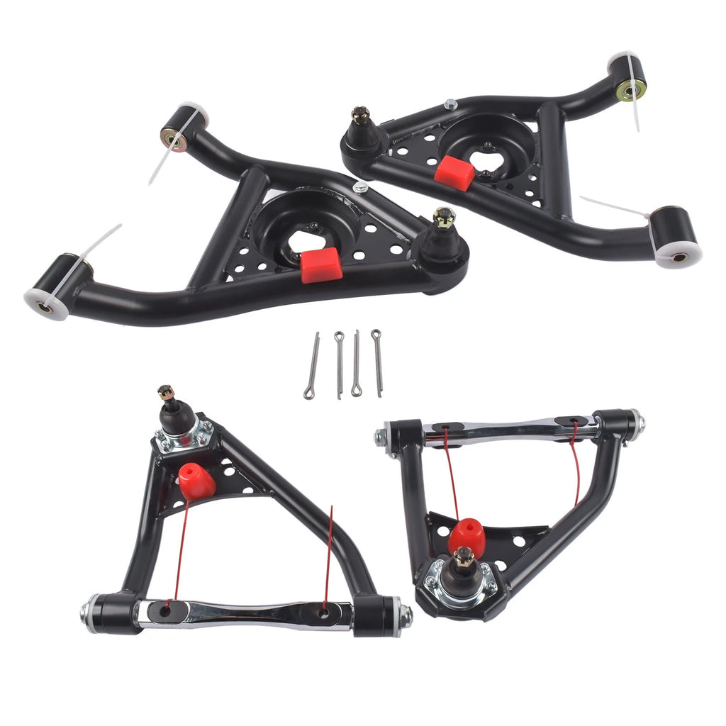 Set of 2 Front Upper Lower Control Arms for Chevy Nova (1968–1974)
