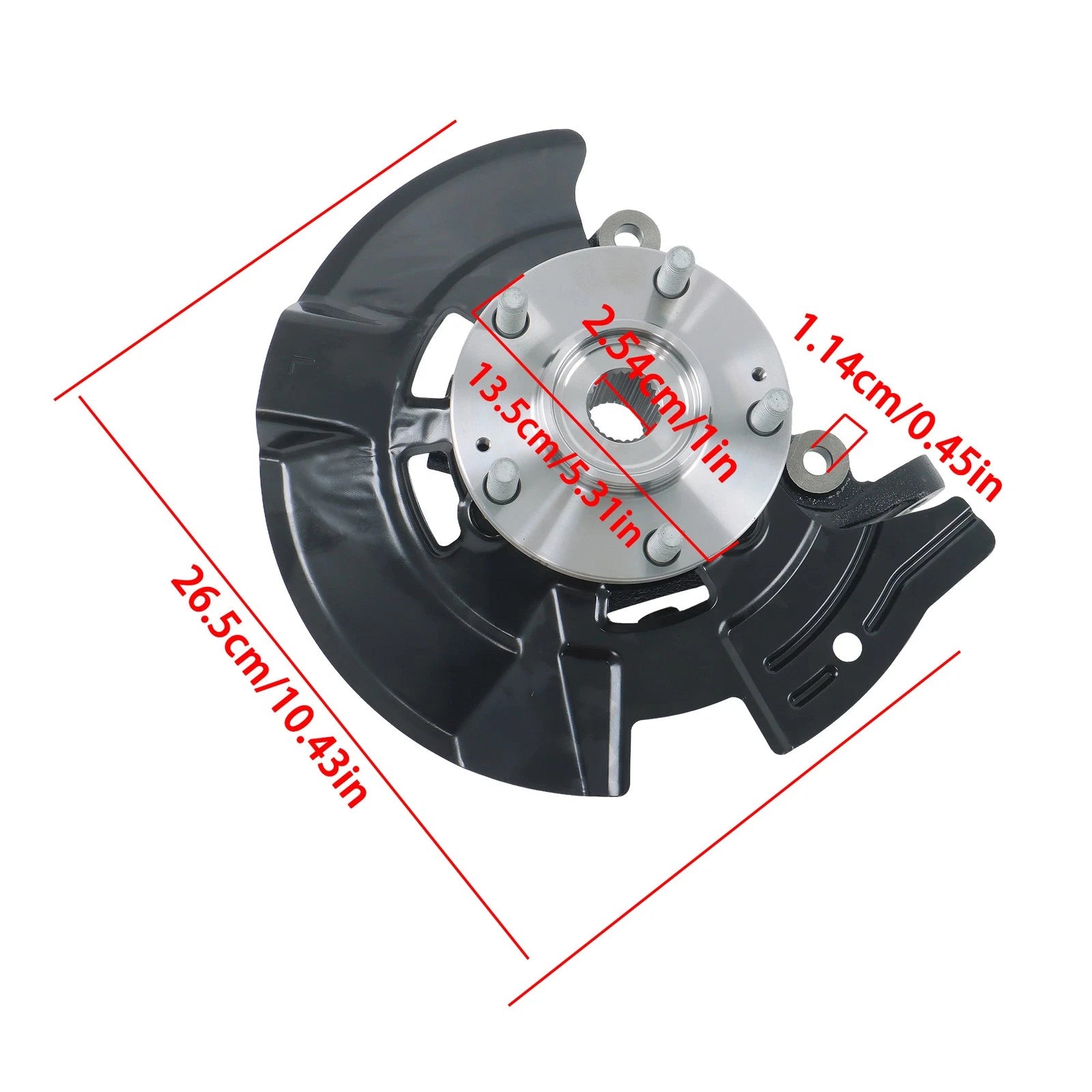 Front Left Wheel Hub Bearing Knuckle Assembly for Hyundai Sonata (2011-2013)