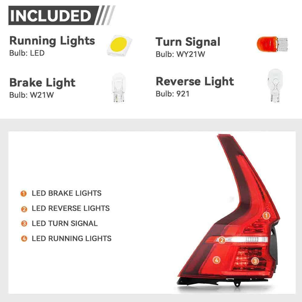 Full LED Tail Light Pair for Volvo XC60 (2018–2025)
