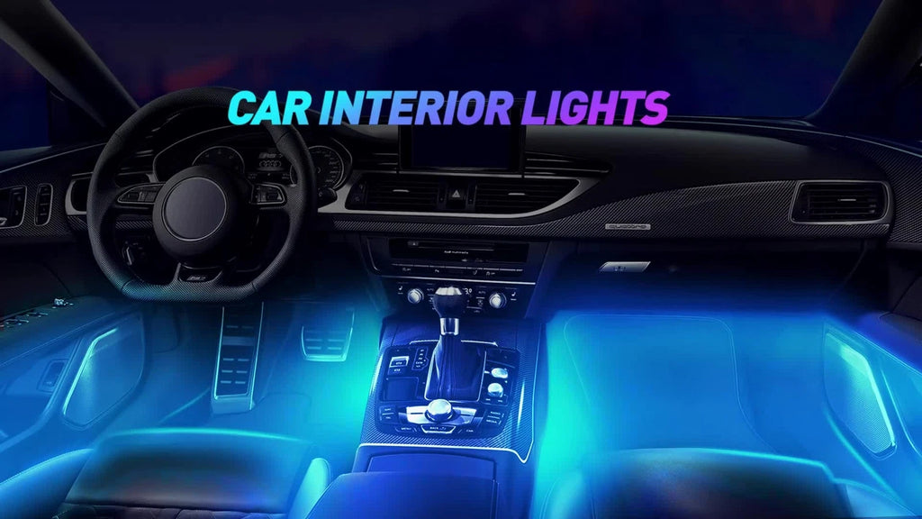 2X LED Car Interior Atmosphere Strip Lights for Universal Vehicles (RGB)