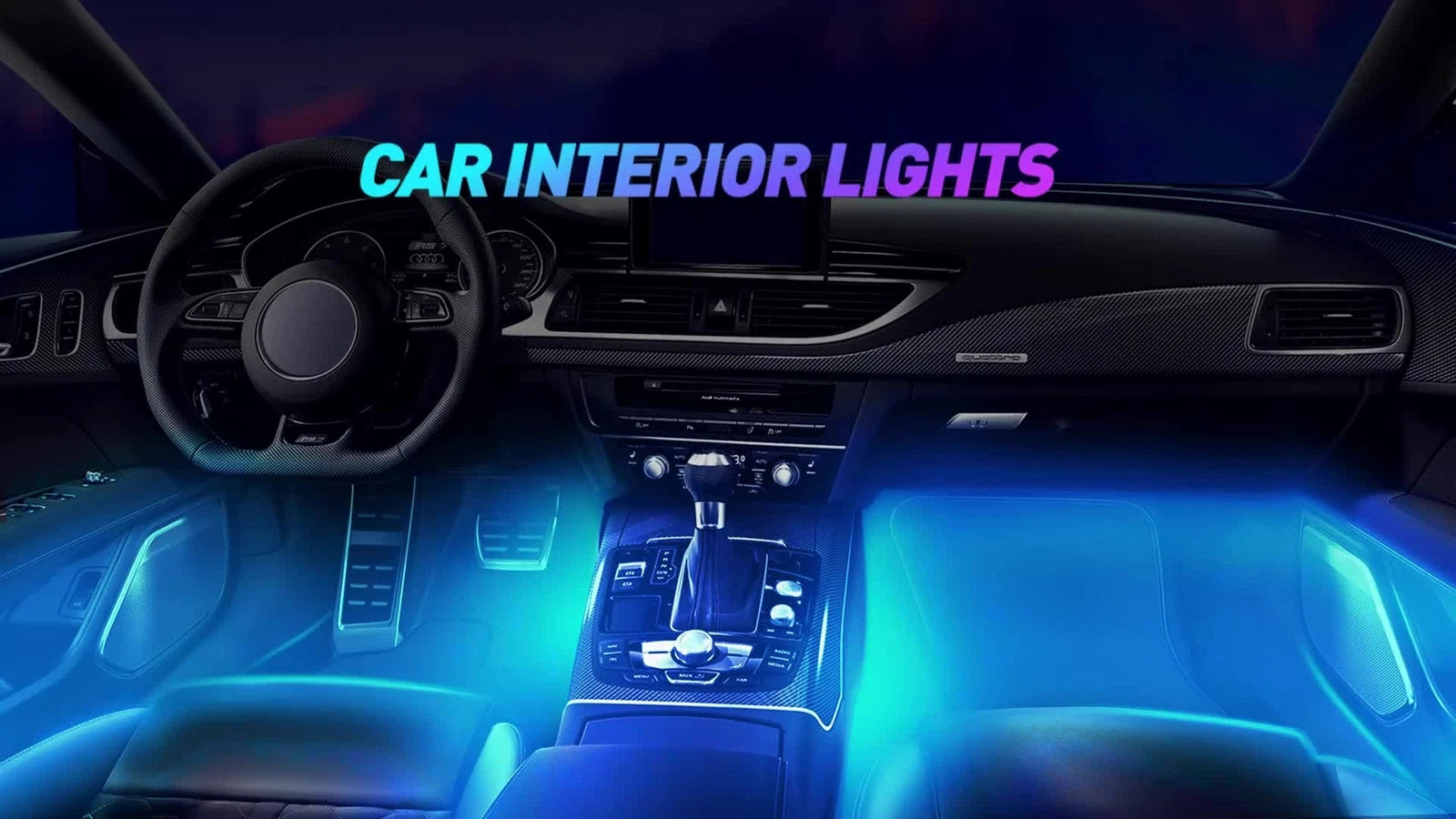 2X LED Car Interior Atmosphere Strip Lights for Universal Vehicles (RGB)