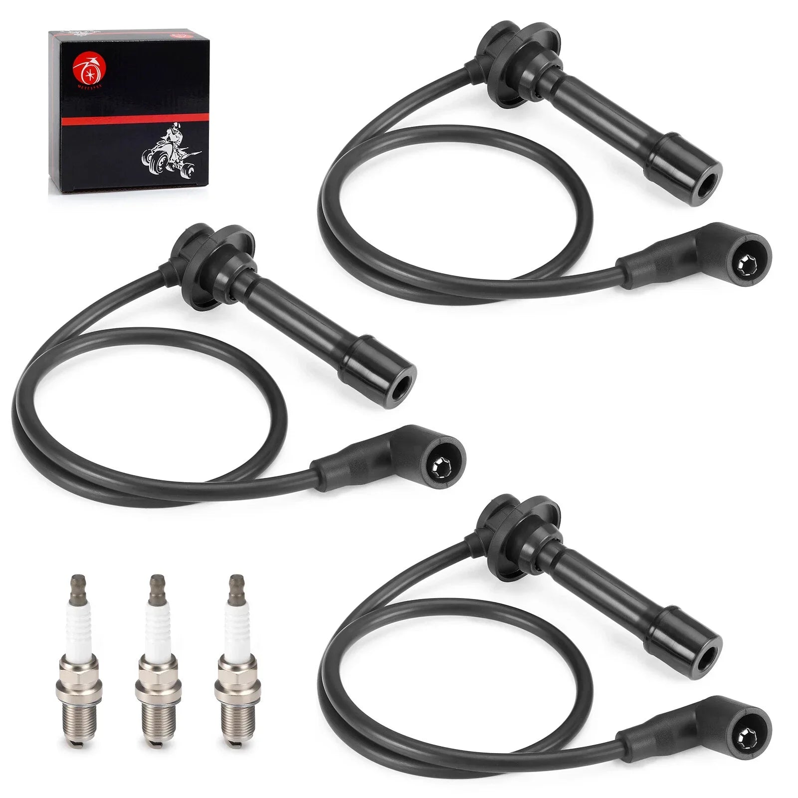 2x Spark plug & Cap Wire for Mule PRO-FX/FXR/FXT