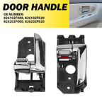 Set of 2 Chrome Inside Door Handles for Kia Spectra (2004–2009)